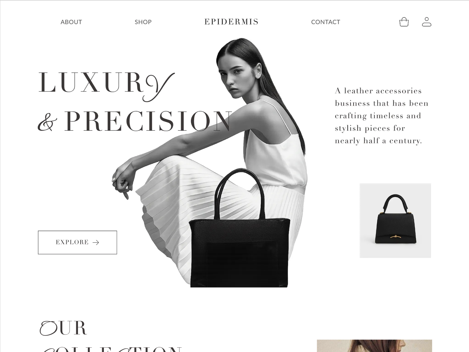 Luxury Leather Handbag — Shopify Store